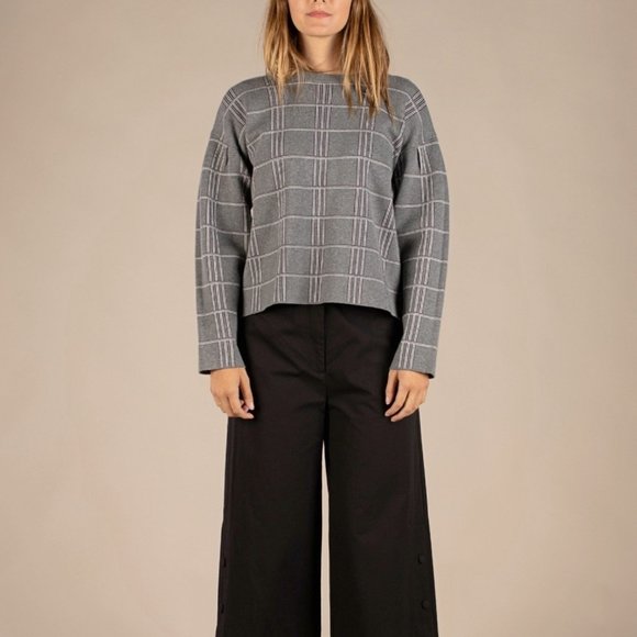 Grey Windowpane Sweater - Picture 7 of 10